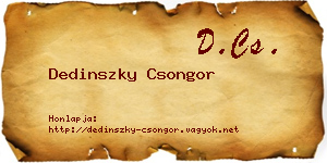 Dedinszky Csongor névjegykártya