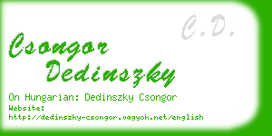 csongor dedinszky business card